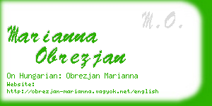 marianna obrezjan business card